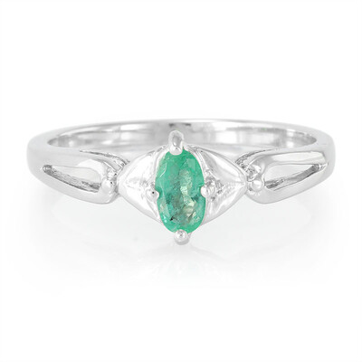 Anillo en plata con Esmeralda de Sao Francisco