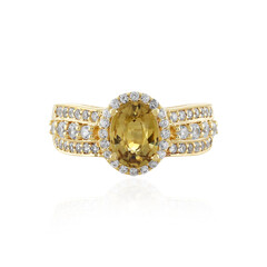 Anillo en plata con Zircón amarillo