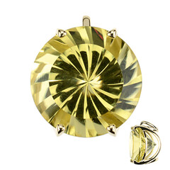 Colgante en oro con Cuarzo del Ouro Verde