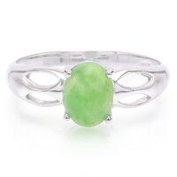 Anillo de hombre en plata con Crisoprasa imperial