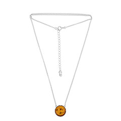 Collar en plata con Ámbar báltico