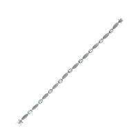 Brazalete en platino con Aguamarina Santa María (CUSTODANA)