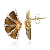 Pendientes en oro con Granate mandarina (CIRARI)