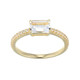 Anillo en plata con Topacio blanco