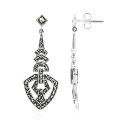Pendientes en plata con Marcasita