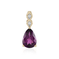 Colgante en oro con Granate Magenta