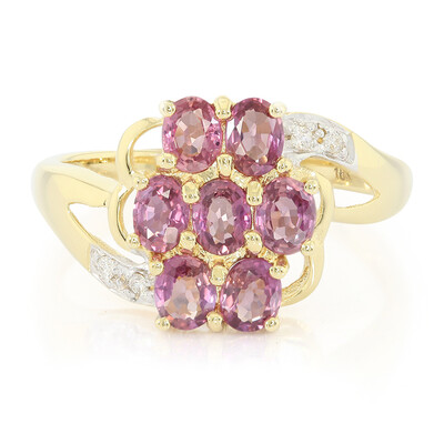 Anillo en oro con Zafiro Padparascha no calentado (AMAYANI)