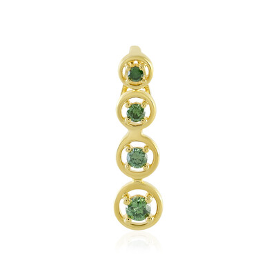Colgante en plata con Diamante verde I4