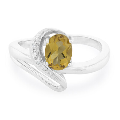 Anillo en plata con Cuarzo champán