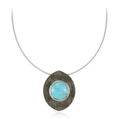Collar en plata con Roble palustre