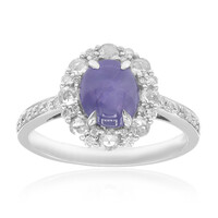 Anillo en oro con Zafiro púrpura ojos de gato (CIRARI)