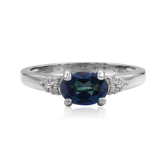 Anillo en plata con Topacio Neptuno
