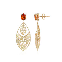 Pendientes en oro con Granate Hesonita (Ornaments by de Melo)