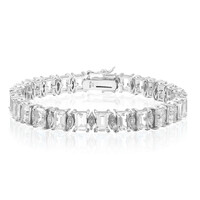 Brazalete en plata con Topacio blanco