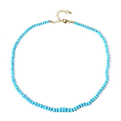 Collar en plata con Turquesa bella durmiente (Adela Silber)