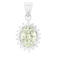 Colgante en plata con Amatista verde