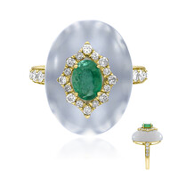 Anillo en oro con Esmeralda de Zambia AAA (CIRARI)