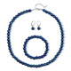 Set en plata con Hematita azul