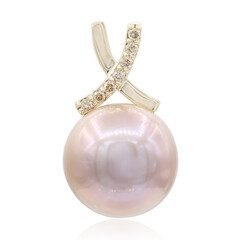 Colgante en oro con Perla Ming rosa (TPC)