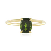 Anillo en plata con Diópsido de Rusia
