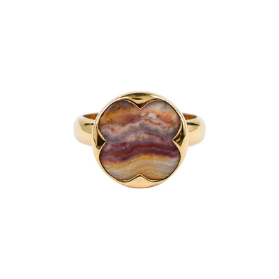 Anillo en plata con Ágata lace