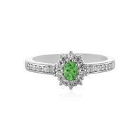 Anillo en plata con Tsavorita