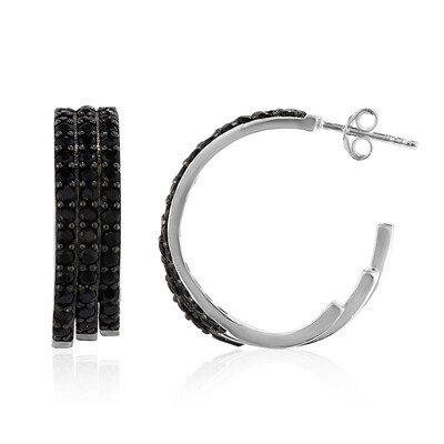 Pendientes en plata con Espinela negra