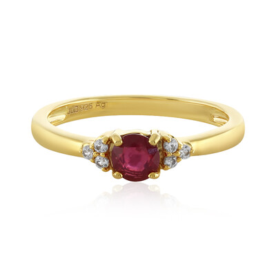 Anillo en plata con Rubí de Madagascar