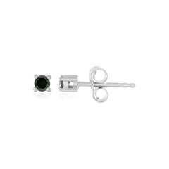 Pendientes en plata con Diamante I3 verde