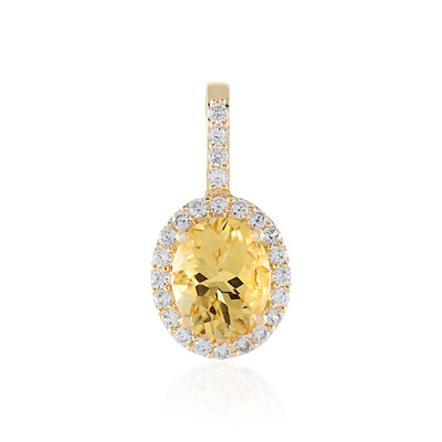 Colgante en oro con Berilo amarillo