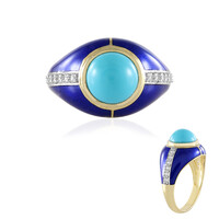 Anillo en plata con Turquesa bella durmiente