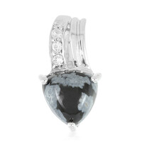 Colgante en plata con Obsidiana Copo de Nieve