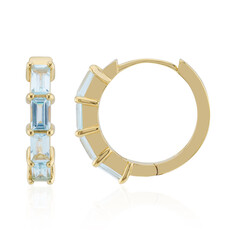 Pendientes en plata con Topacio azul cielo