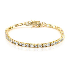 Brazalete en plata con Topacio blanco