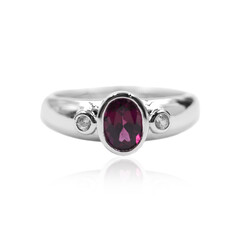 Anillo en plata con Granate de Tocantin