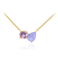 Collar en plata con Cuarzo lavanda