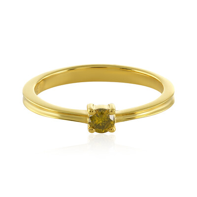 Anillo en plata con Diamante amarillo I4