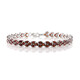 Brazalete en plata con Granate de Mozambique