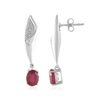 Pendientes en plata con Rubí de Madagascar (de Melo)