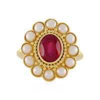 Anillo en plata con Rubí de Madagascar