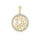 Colgante en oro con Perla blanca Freshwater (Ornaments by de Melo)