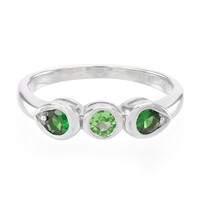 Anillo en plata con Tsavorita