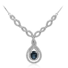 Collar en plata con Topacio azul de Londres