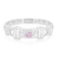 Anillo en plata con Zafiro de Ceilán púrpura no calentado