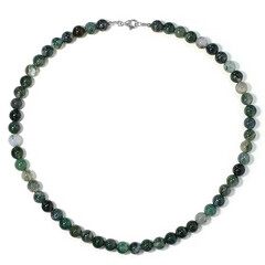 Collar en plata con Ágata de musgo