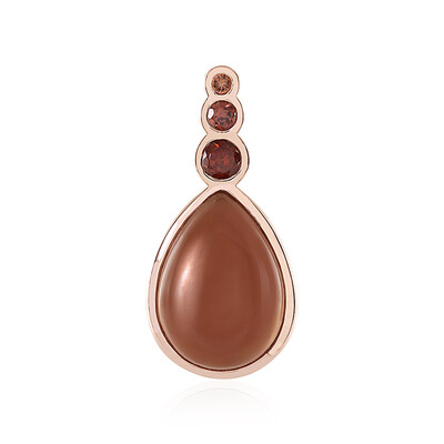 Colgante en plata con Piedra de luna chocolate (KM by Juwelo)