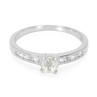 Anillo en plata con Piedra del sol plateada