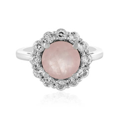 Anillo en plata con Cuarzo rosa
