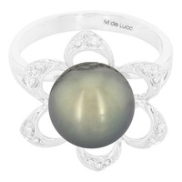 Anillo en oro con Perla cultivada de Tahití