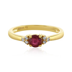 Anillo en plata con Rubí de Madagascar
